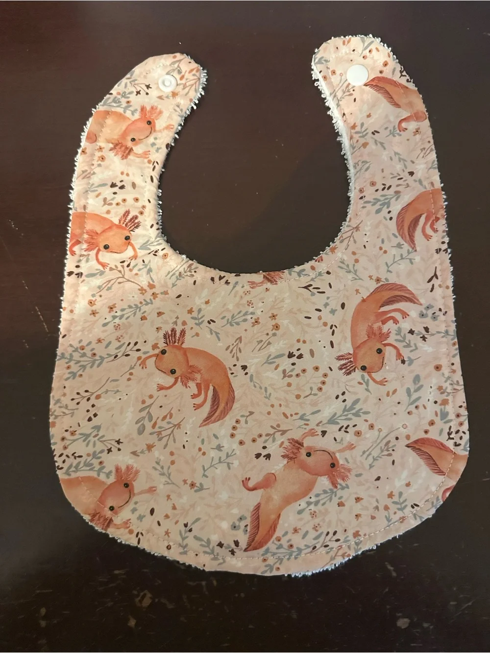 Handmade Axolotl bib